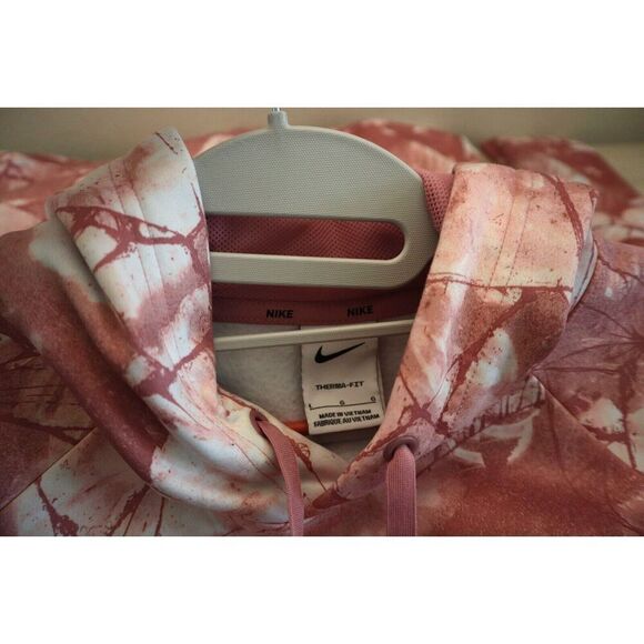Nike DQ4836-698 Men's Sz L Pink Therma-FIT Printed Pullover Fitness Hoodie - Picture 3 of 10